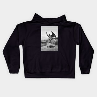 Lucifer the Fallen Angel | Paradise Lost | Satanic Art Kids Hoodie